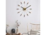 Grote wandklok - 58cm - Stille klok -Walnoot hout - NeXtime "Plug-Inn"