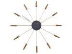 Grote wandklok - 58cm - Stille klok -Walnoot hout - NeXtime "Plug-Inn"