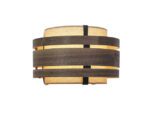 Lampenkap Nextime Beam 25 cm hout walnoot zwart