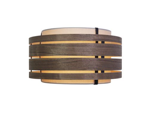 Lampenkap Nextime Beam 50 cm hout walnoot zwart