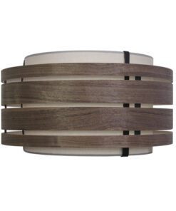 Lampenkap Nextime Beam 50 cm hout walnoot zwart