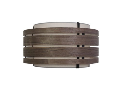 Lampenkap Nextime Beam 50 cm hout walnoot zwart