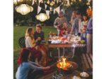 Lantaarn Nextime Lumi 40 cm stof creme