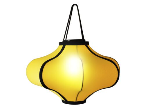 Lantaarn Nextime Lumi 40 cm stof geel
