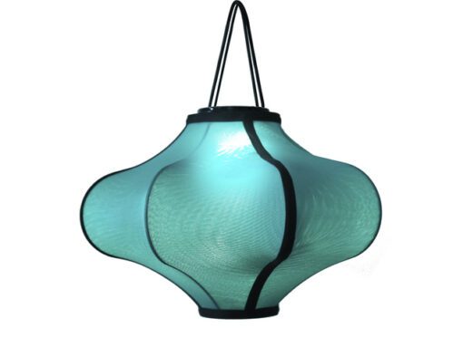 Lantaarn Nextime Lumi 40 cm stof turqoise