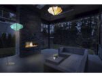 Lantaarn Nextime Lumi 60 cm stof creme