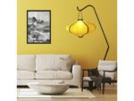 Lantaarn Nextime Lumi 60 cm stof geel