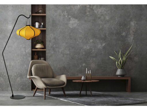 Lantaarn Nextime Lumi 60 cm stof geel