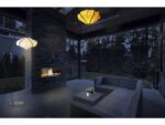 Lantaarn Nextime Lumi 60 cm stof geel