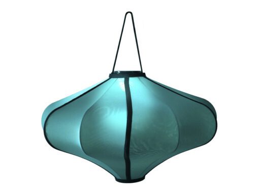 Lantaarn Nextime Lumi 60 cm stof turqoise