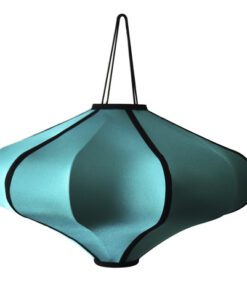 Lantaarn Nextime Lumi 60 cm stof turqoise