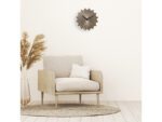 Metalen wandklok - 40cm - Stille klok - Bruin - Metaal -    NeXtime "Sunny"