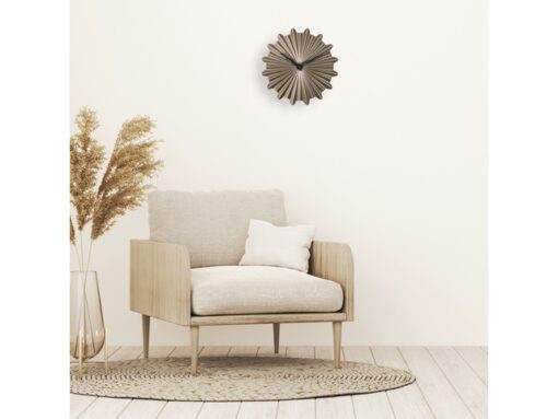 Metalen wandklok - 40cm - Stille klok - Bruin - Metaal -    NeXtime "Sunny"