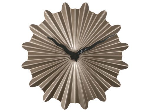 Metalen wandklok - 40cm - Stille klok - Bruin - Metaal -    NeXtime "Sunny"