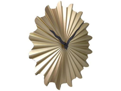 Metalen wandklok - 40cm - Stille klok - Goud - NeXtime      "Sunny"