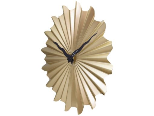 Metalen wandklok - 40cm - Stille klok - Goud - NeXtime      "Sunny"