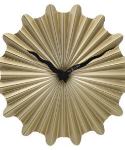 Metalen wandklok - 40cm - Stille klok - Goud - NeXtime      "Sunny"