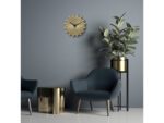 Metalen wandklok - 40cm - Stille klok - Goud - NeXtime      "Sunny"