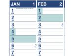 Muurplanner Kangaro 2026 NL/FR uitwisbaar 70x100cm met      gratis marker en wisser