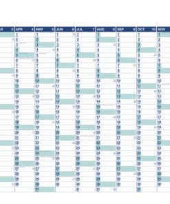 Muurplanner Kangaro 2026 NL/FR uitwisbaar 70x100cm met      gratis marker en wisser