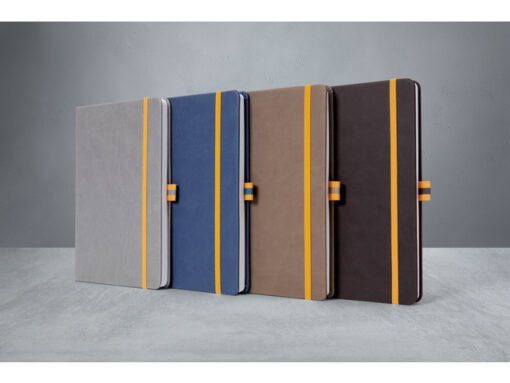 Notitieboek Linescape A5 bruin geruit hardcover