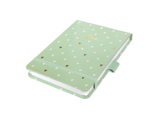 Schetsblok Jolie Beauty A6 MINT LOVE punt-gelijnd 158pag    100gr HC