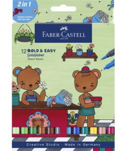 Sketchmarker Faber-Castell Goldfaber etui 12 stuks Bold     Easy World of Teddybears