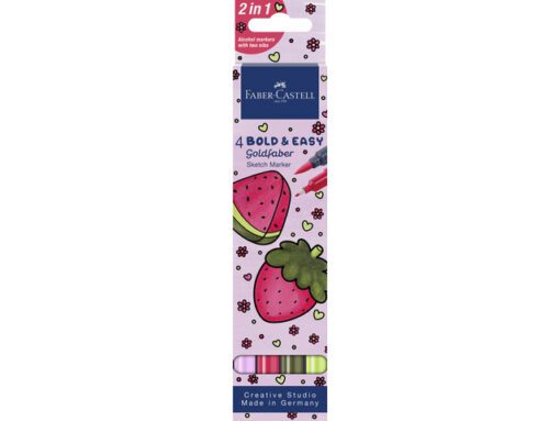 Sketchmarker Faber-Castell Goldfaber etui 4 stuks Bold Easy I World of Fruit