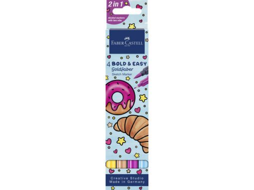 Sketchmarker Faber-Castell Goldfaber etui 4 stuks Bold Easy II World of Food