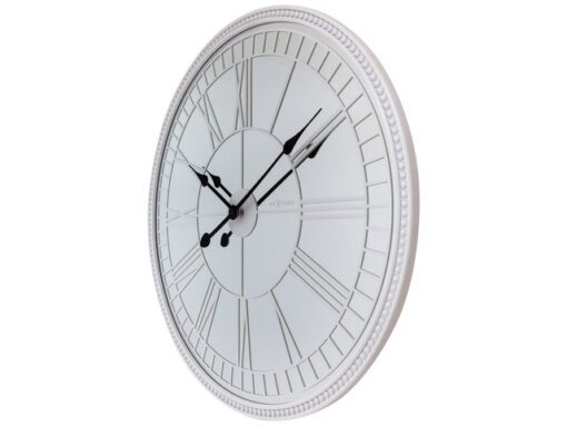 Spiegelklok - 56cm - Stille wandklok - Landelijk - Wit -    NeXtime - "Cleopatra"