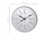 Spiegelklok - 56cm - Stille wandklok - Landelijk - Wit -    NeXtime - "Cleopatra"