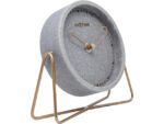 Tafelklok NeXtime 17.5x15.5x5 cm, polyresin, grijs