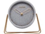 Tafelklok NeXtime 17.5x15.5x5 cm, polyresin, grijs
