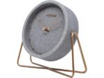 Tafelklok NeXtime 17.5x15.5x5 cm, polyresin, grijs