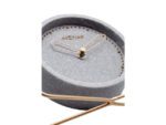 Tafelklok NeXtime 17.5x15.5x5 cm, polyresin, grijs