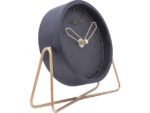 Tafelklok NeXtime 17.5x15.5x5 cm, polyresin, zwart