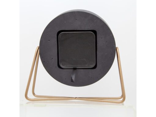 Tafelklok NeXtime 17.5x15.5x5 cm, polyresin, zwart