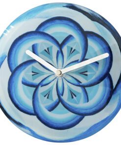 Tafelklok Nextime dia 20cm blauw glas Cosmo Blue Tafel