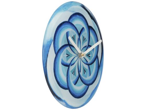 Tafelklok Nextime dia 20cm blauw glas Cosmo Blue Tafel