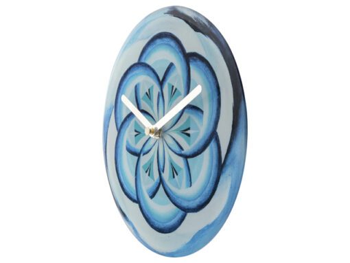 Tafelklok Nextime dia 20cm blauw glas Cosmo Blue Tafel