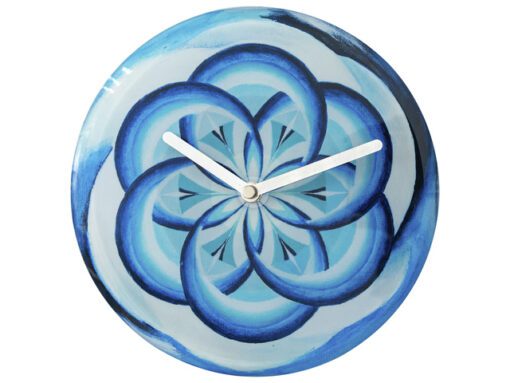 Tafelklok Nextime dia 20cm blauw glas Cosmo Blue Tafel