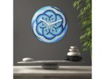 Tafelklok Nextime dia 20cm blauw glas Cosmo Blue Tafel