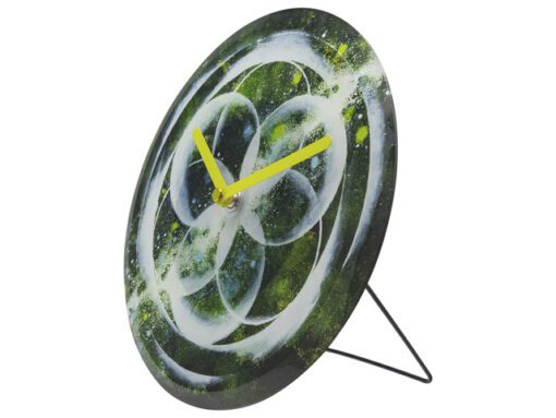Tafelklok Nextime dia 20cm groen glas Cosmo Green Tafel