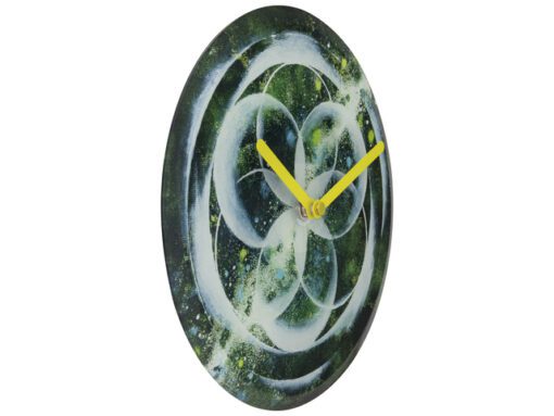 Tafelklok Nextime dia 20cm groen glas Cosmo Green Tafel