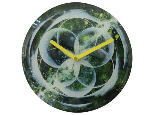 Tafelklok Nextime dia 20cm groen glas Cosmo Green Tafel