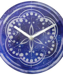 Tafelklok Nextime dia 20cm indigo glas Cosmo Indigo Tafel