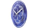Tafelklok Nextime dia 20cm indigo glas Cosmo Indigo Tafel
