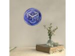 Tafelklok Nextime dia 20cm indigo glas Cosmo Indigo Tafel