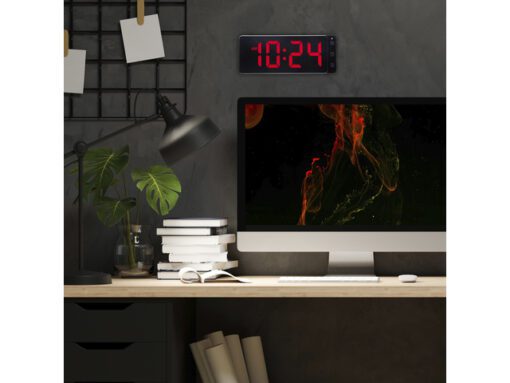 Tafel/wandklok NeXtime Digital Clock Red 27,2x10,8cm