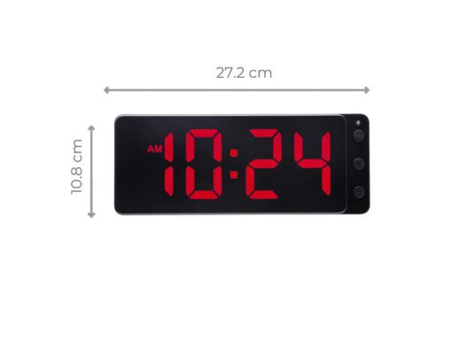 Tafel/wandklok NeXtime Digital Clock Red 27,2x10,8cm